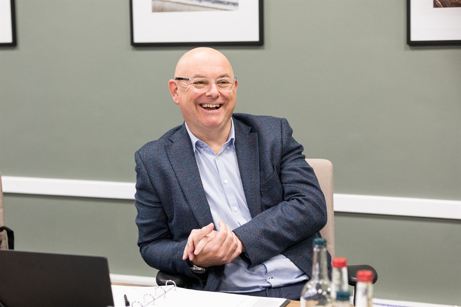 Rob Douglass, business mentor for SME owners, during a client meeting